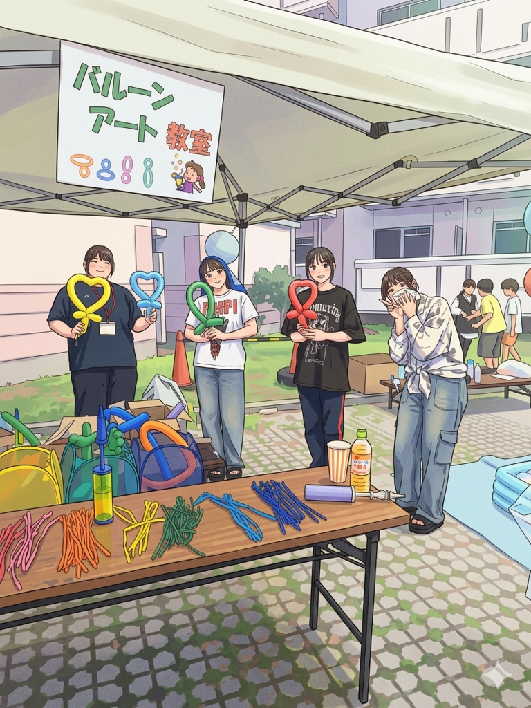 レクリエーションをする高校生