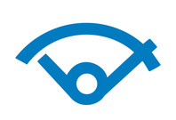 「す」の字を扇のように広げたような形をした市章のロゴマーク