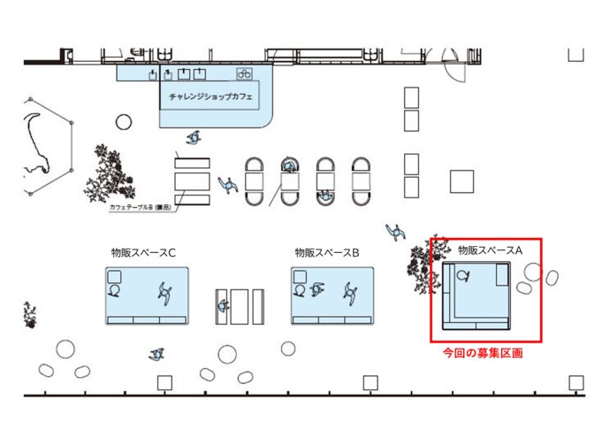 今回の募集区画が赤で囲まれた、募集区画図