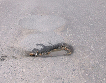 写真：道路の穴ぼこ