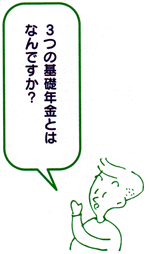 イラスト：国民年金イメージ「3つの基礎年金とは何ですか？」