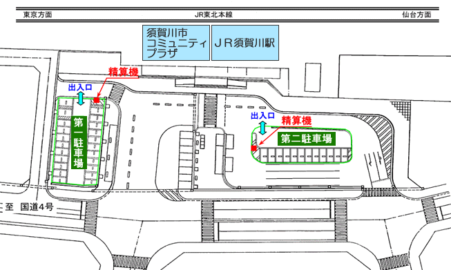地図：市駅前駐車場