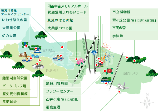 地図：観光すかがわ