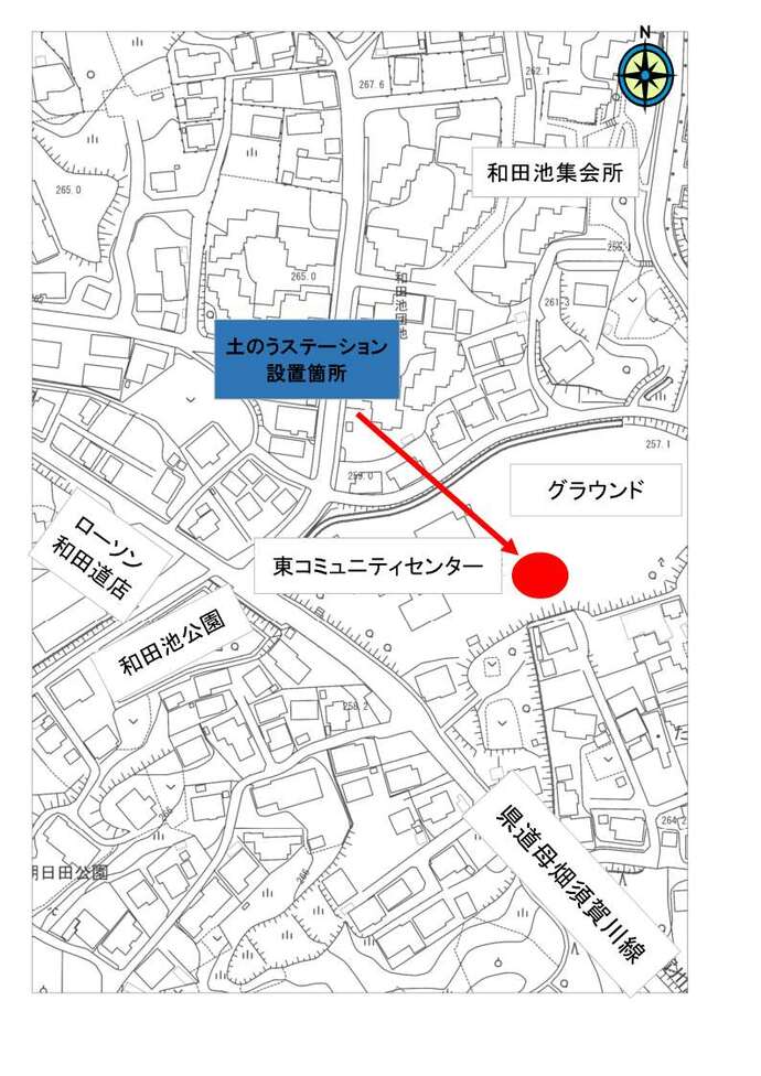 土のうステーション位置図(東コミュニティセンター)