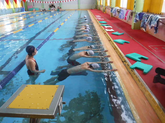 写真：長沼中学校の授業風景