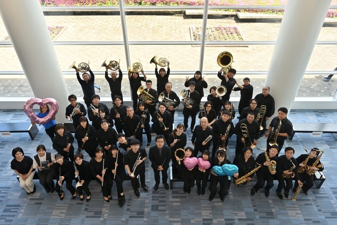 令和7年　須賀川吹奏楽団定期演奏会のメンバー集合写真