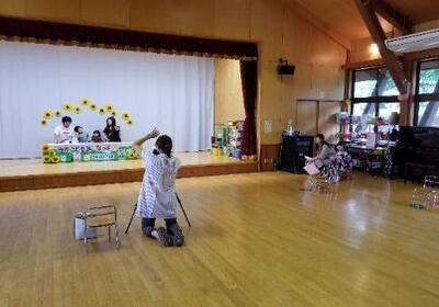写真：親子で記念撮影