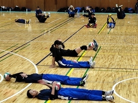 バレーボール休日部活動の様子