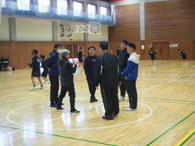 バスケットボール休日合同部活動の様子