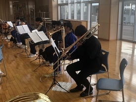 吹奏楽休日合同部活動の様子