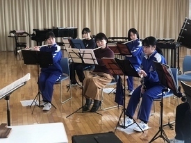 吹奏楽休日合同部活動の様子