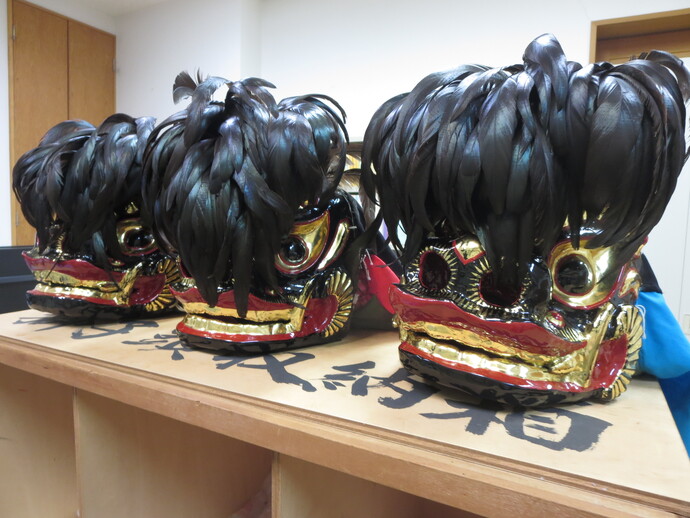 里守屋三匹獅子の獅子頭