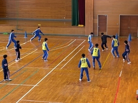 サッカー休日合同部活動の様子