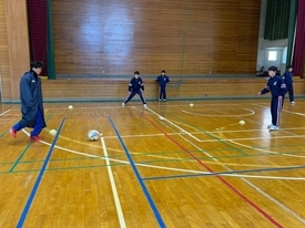 サッカー休日合同部活動の様子