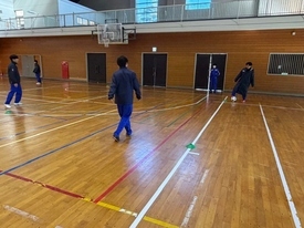 サッカー休日合同部活動の様子