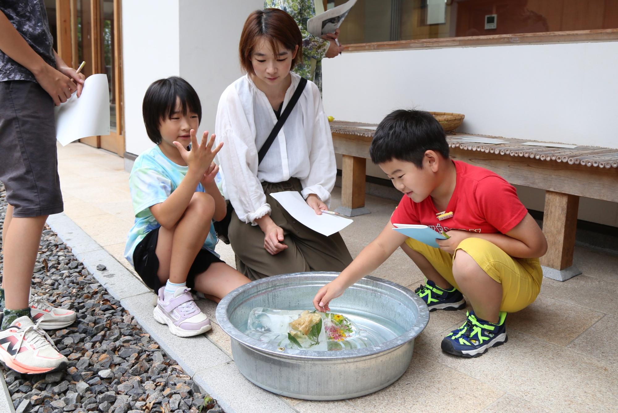 夏休みこども俳句教室の様子