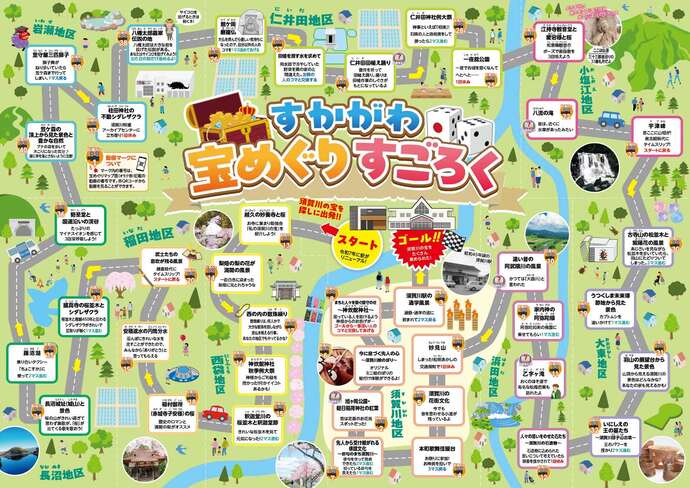 すかがわ宝めぐりすごろくマップ