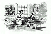 江藤長俊が治療をしているイラスト