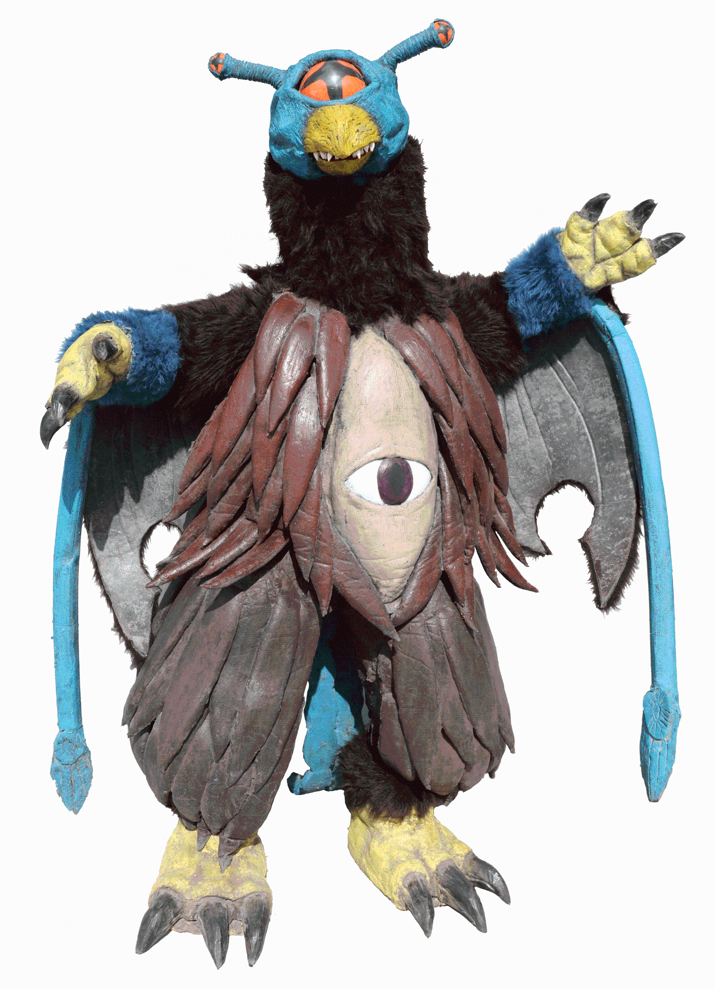 すかがわ特撮塾3期生制作作品に登場する怪獣「フェザーロン」の全身像