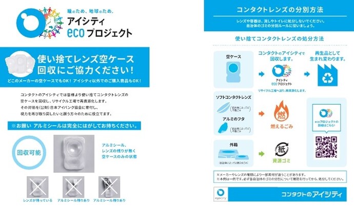 アイシティ ecoプロジェクトのチラシ（表・裏）