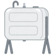 白いホームタンクのイラスト