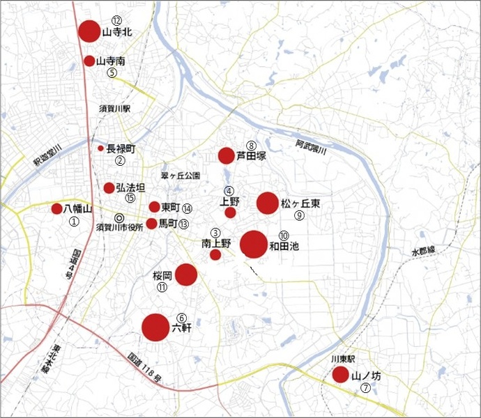 須賀川地区の位置図