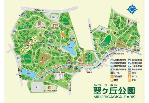 翠ヶ丘公園の地図