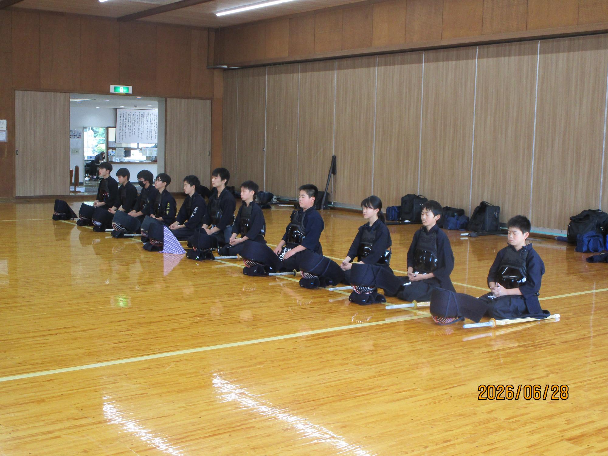 剣道休日合同部活動の写真（その1）